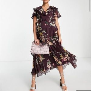 ASOS Design Maternity ruffled red dress NWOT for photoshoot, baby shower